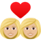 Couple with Heart- Woman- Woman- Medium Skin Tone- Light Skin Tone emoji on Emojione